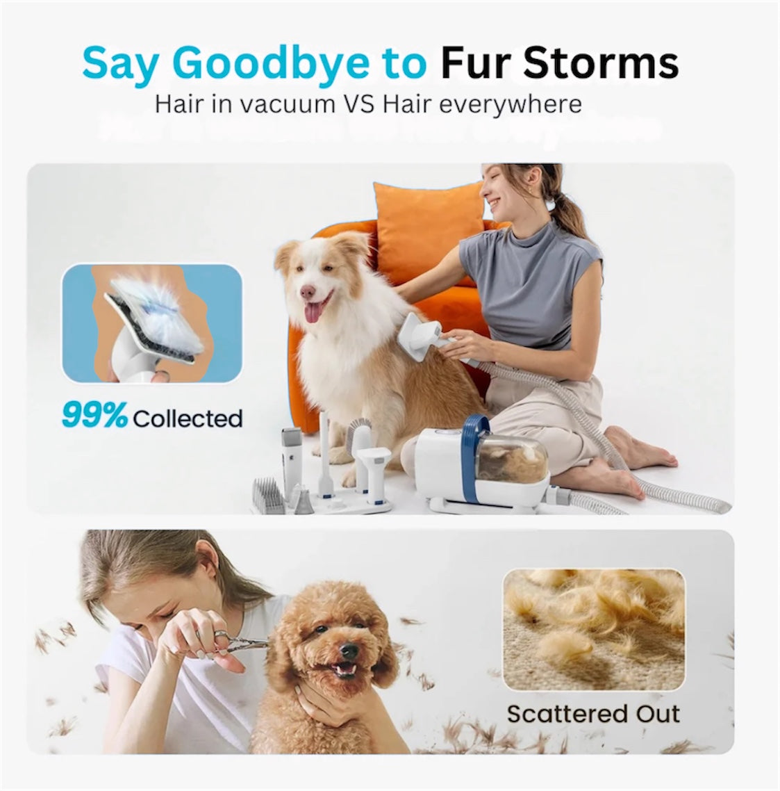 Everpaws 7-in-1 pet vacuum care kit